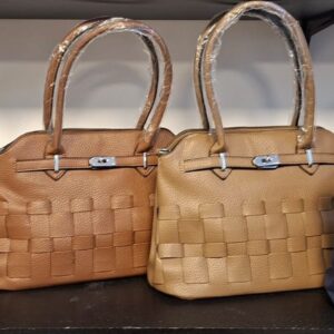 Shopper gevlochten tas  draagbaar