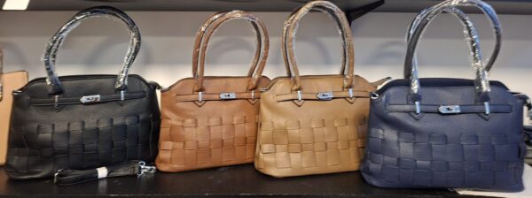 Shopper gevlochten tas  draagbaar