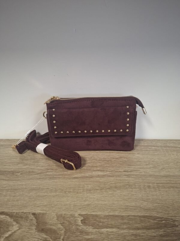 image2 Bordeaux Chique tas met studs en vakken